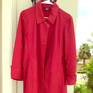 Gap Red Women’s Long Trench Coat